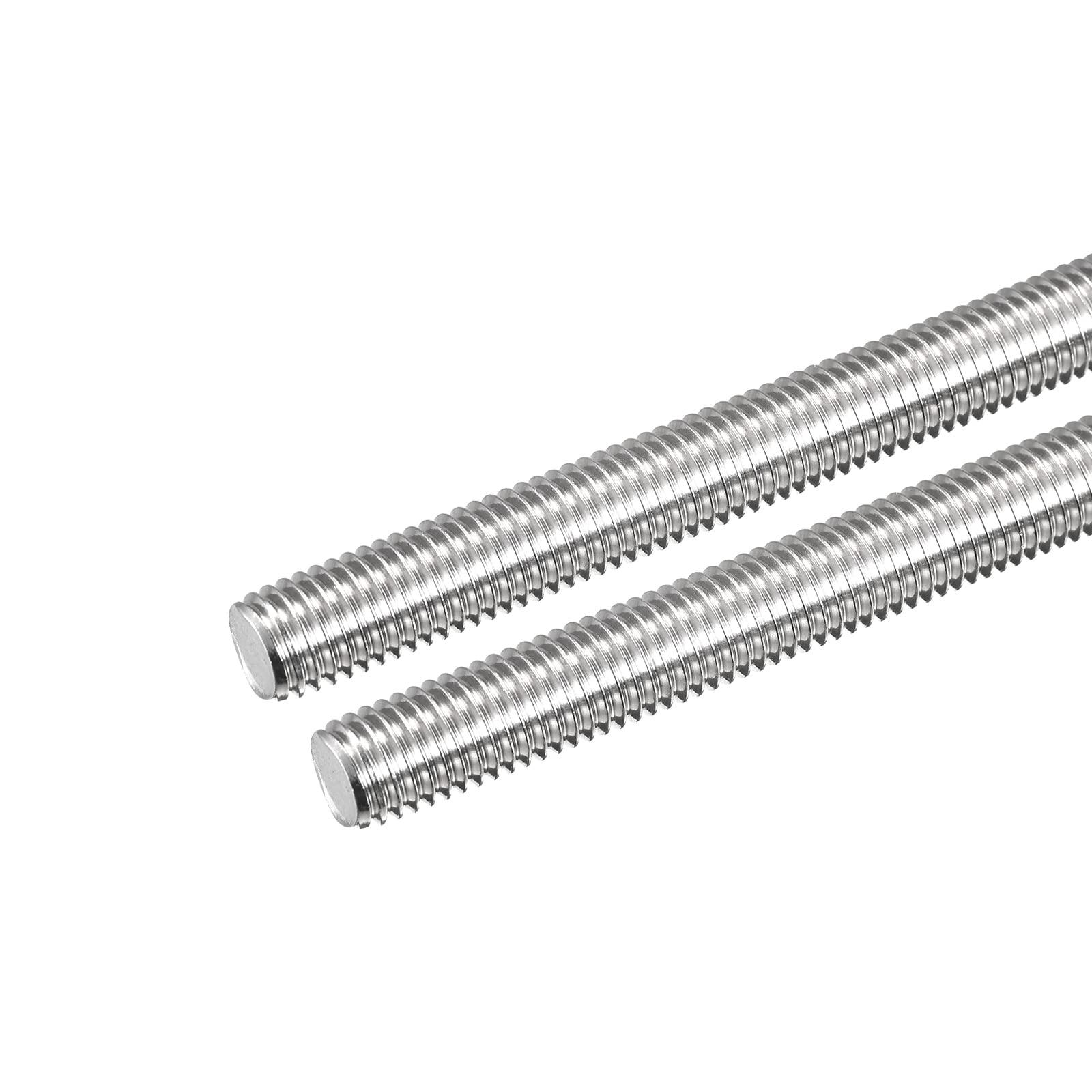 sourcing map Fully Threaded Rod M12 x 450mm 1.75mm Thread Pitch 304 Stainless Steel Right Hand Threaded Rods Bar Studs 2 Pack 0