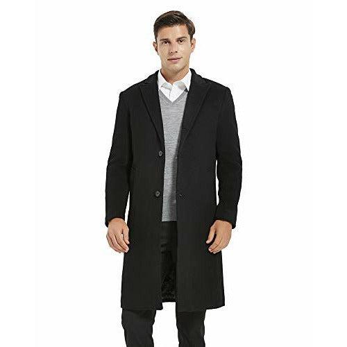 APTRO Mens Wool Coats Long Coats Thick Winter Jacket Elegant Outwear 80% Wool Trench Coat 1817 Black M 1