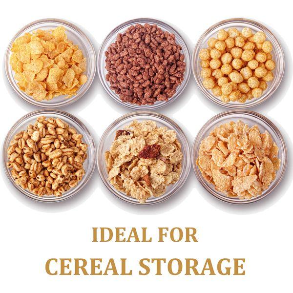 Pasta Food Storage Containers Kitchen: 3Pcs Airtight Cereal Storage Jars Large Plastic Spaghetti Boxes Set with White Easy Lock Lids Stackable Clear Flour Rice Canisters Bpa Free Pantry Organiser 1