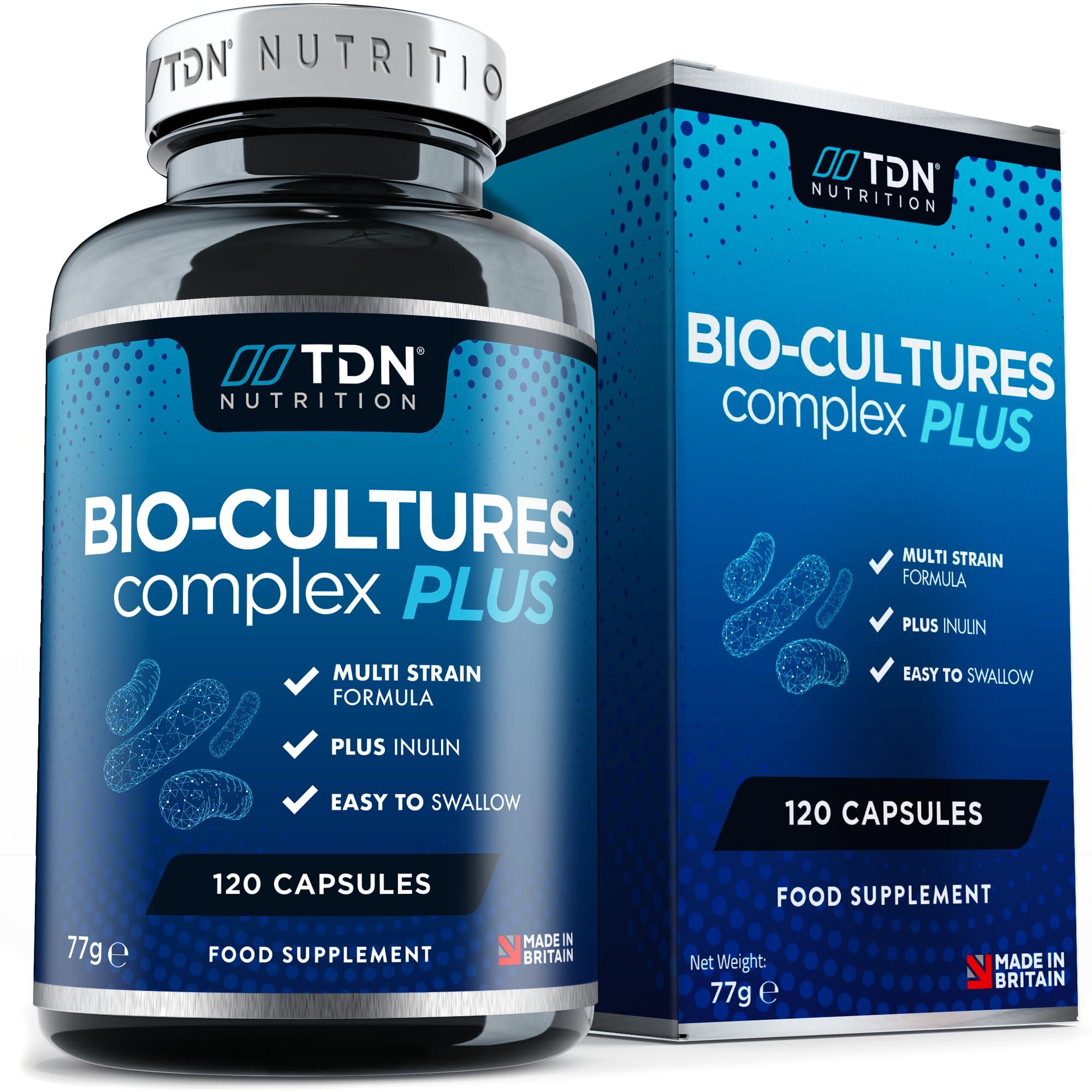 20 Billion CFU Superior Probiotic - Cultures Complex Plus - 120 Tablets Acidophilus, Bifidobacterium & More - Added Prebiotic Inulin for Absorption - Vegetarian for Adults Women Men 0