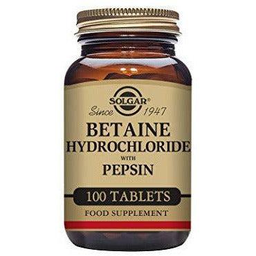 Solgar Betaine Hydrochloride with Pepsin Tablets - Pack of 100 2