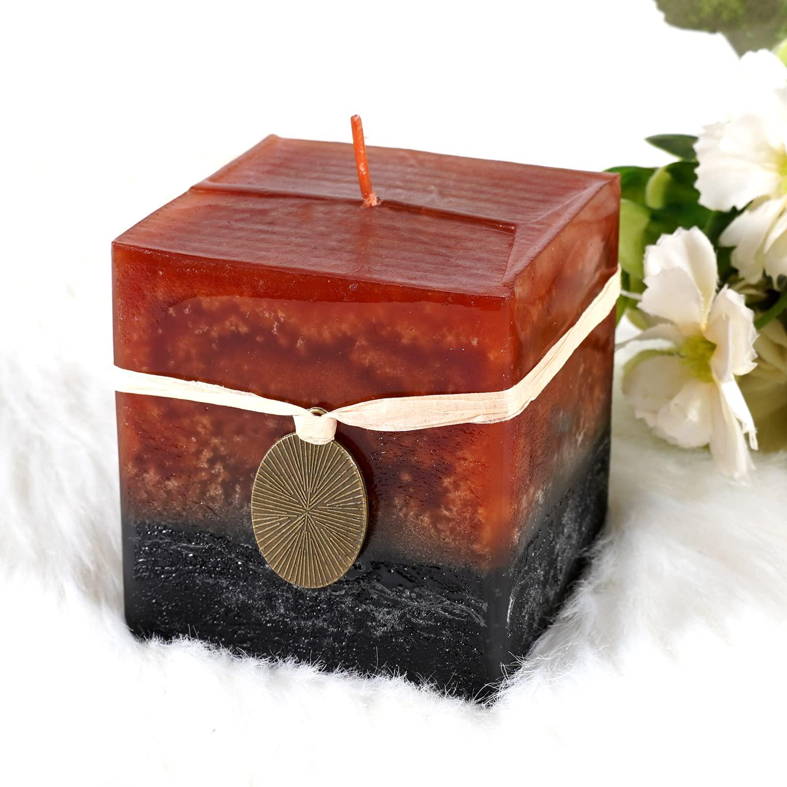 Soulnioi Aromatherapy Gift Scented Candles Retro Colored Red Square Candle Aroma Wax Flakes Fragrant Hanging Tablets Pink Star and Star Bath Bombs for Wedding Souvenir Birthday Party Women Gift 4