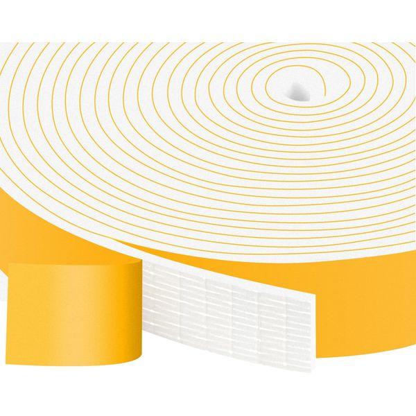 YIMIKI Weather Stripping Seal 25mm(W) x 3mm(T),Self Adhesive Foam Tape,Windows Doors Insulation Seal Tape,Soundproof Shockproof Foam Insulation Tape,2 Rolls, Total 10M Long