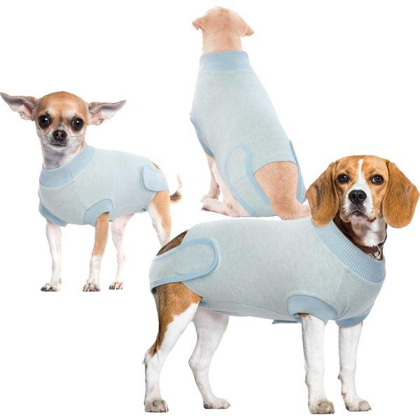 Hjumarayan Dog Surgery Recovery Suit - Stretchy Dog Post Surgery Body Suit Dog Body Suit After Surgery, Soft Dog Surgical Recovery Suit Dog Suit for After Surgery, Dog Cone Alternative (Blue Stripe L) 0