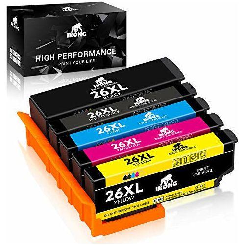 IKONG Replacement for Epson 26 26XL High Yield Ink Cartridges Full Work with Epson Expression Premium XP-510 XP-520 XP-600 XP-605 XP-610 XP-615 XP-620 XP-625 XP-700 XP-710 XP-720 XP-800 XP-810 XP-820 0
