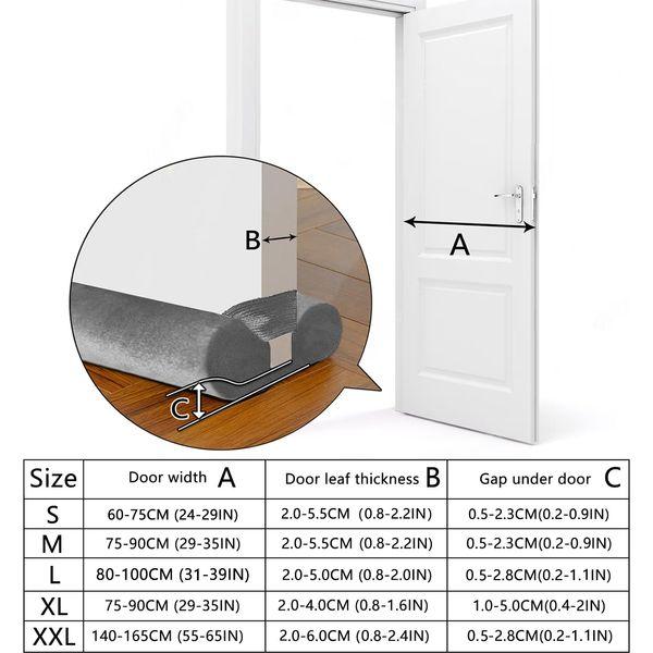 BKSAI Door Draft Excluder for Doors 100cm No-Adhesive Draught Excluder for Bottom of Door Cushion Front Door Wind Blocker Internal (80-100cm) 1