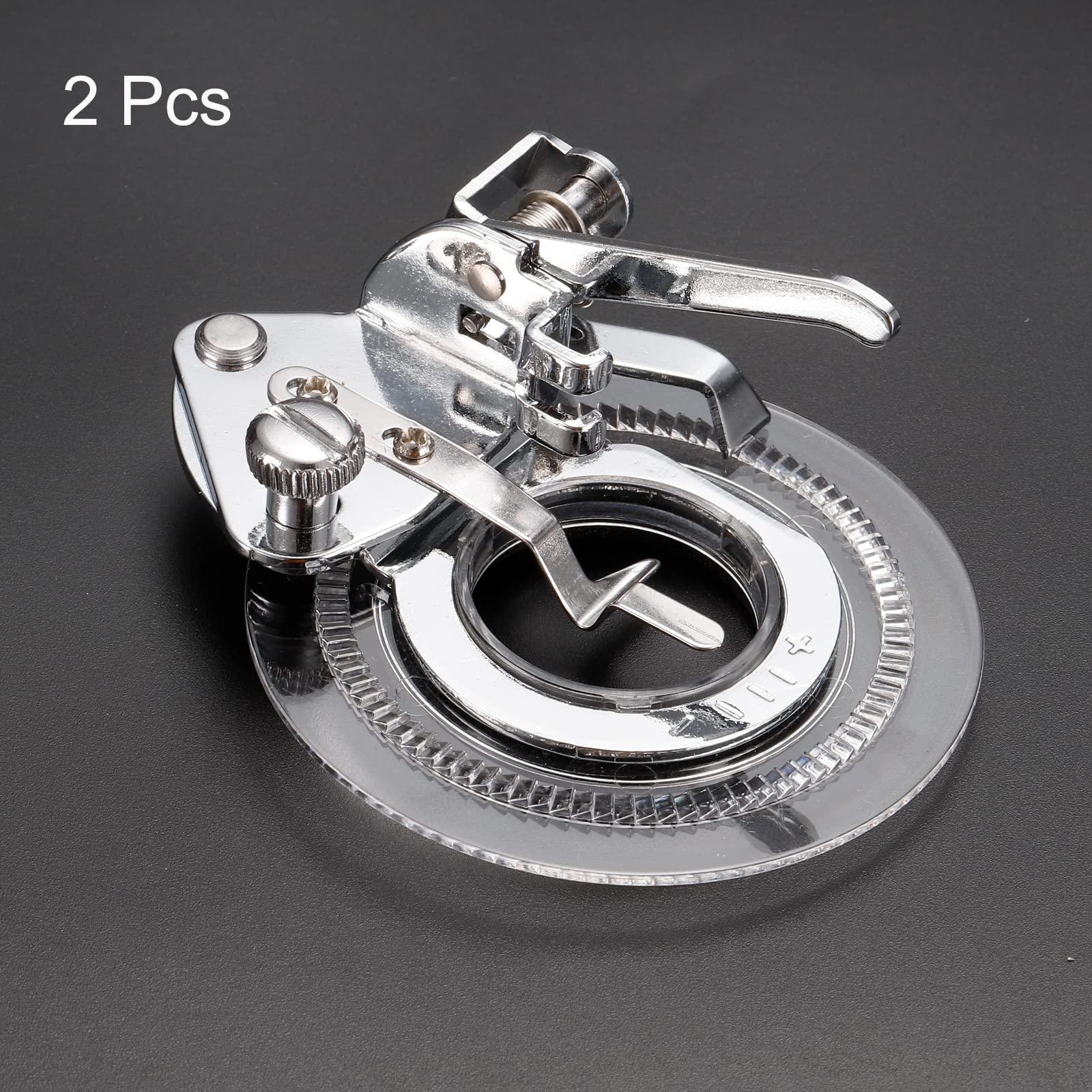 sourcing map Practical Circular Embroidery Round Foot Daisy Flower Stitch Disc Pattern Sewing Machine Foot, Sewing Machine Replace Accessories, 2Pcs 2