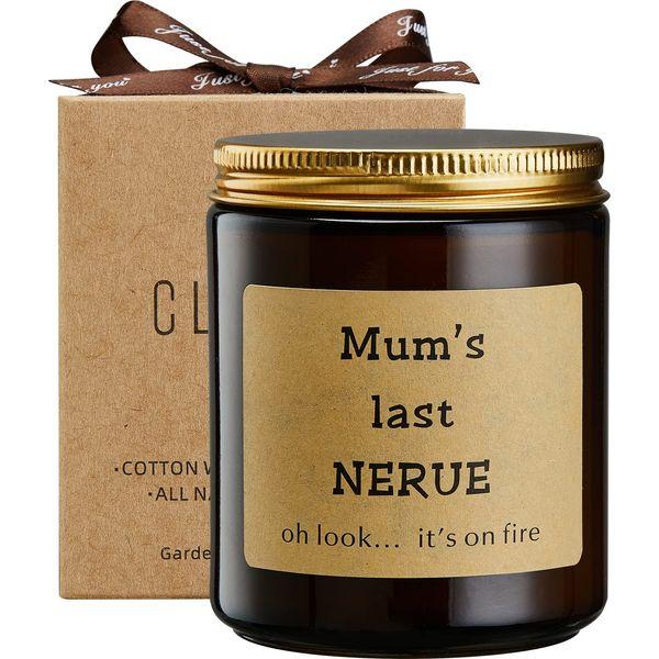 Gardenia & Ylang Ylang Scented Soy Candles - Mum's Last Nerve, Oh Look... It's on Fire! Best Gift for Mum from Daughter, Son - Mum Gifts, Funny Birthday Gifts for Mothers Day, Thanksgiving & Christmas