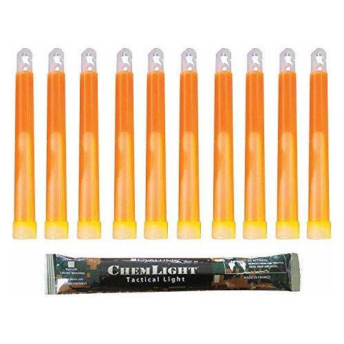 Cyalume Orange Military Grade 6'' Chemlight lightstick 15cm, Ultra High Intensity 5 minutes 10-pack 0