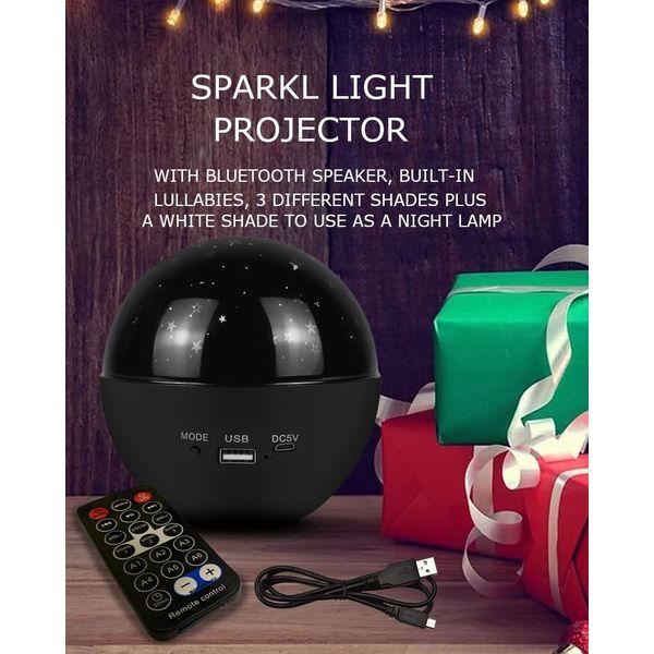 SPARKL Kids Night Light Projector- Newborn Essentials, Sensory Lights with Lullaby Bluetooth- Starlight Projector for Nursery Decoration, Star Projector Lamp for Kids Bedroom -Christmas Birthday Gift 1