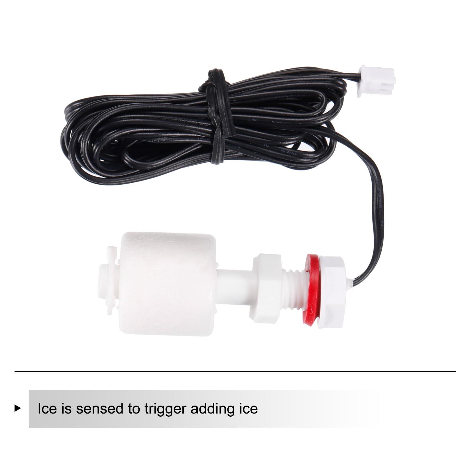 sourcing map Ice Thickness Float Switch HZB50A-60-80 Water Level Sensor Float 2m Line Length 2