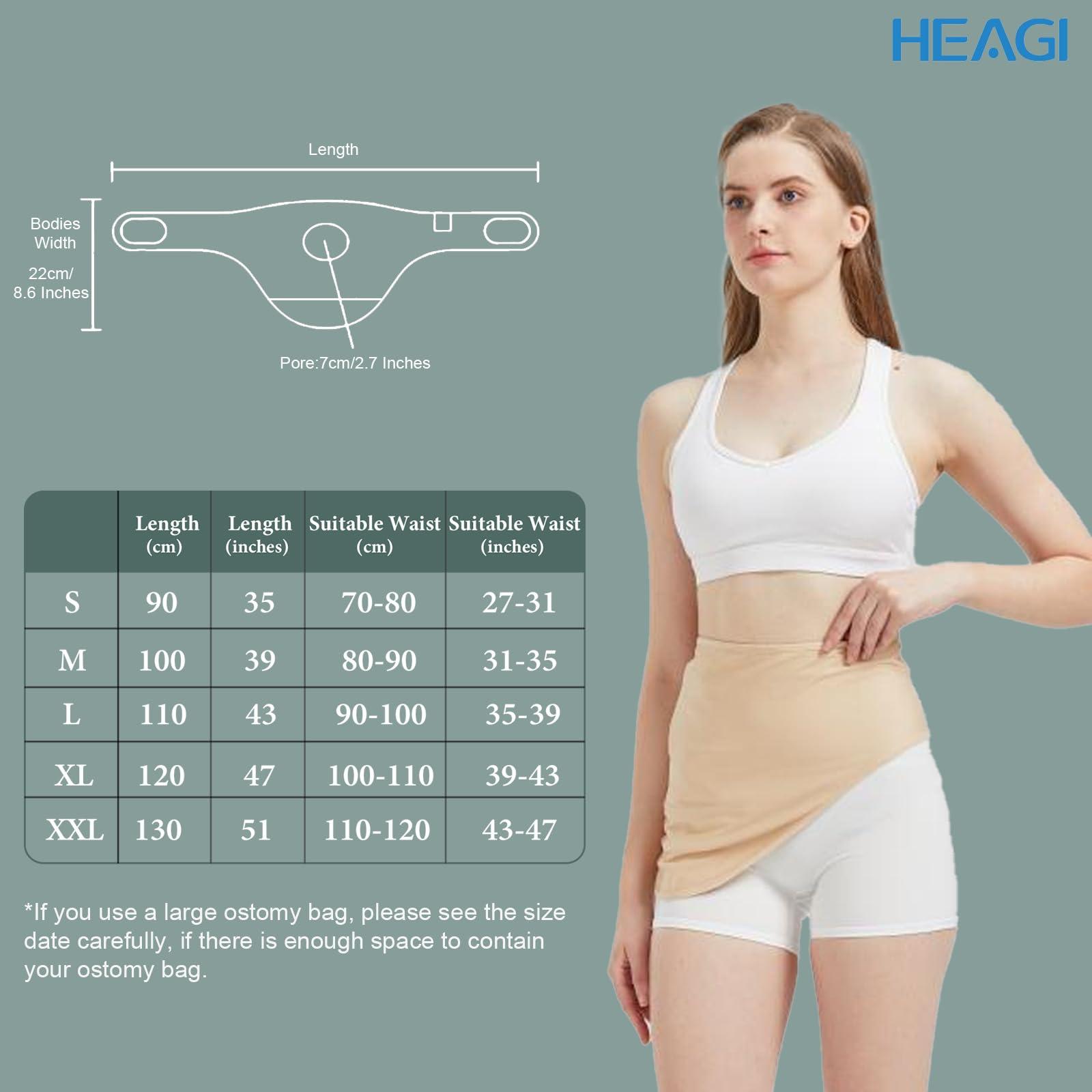 Heagimed Stoma Belt for Men Woman, Adjustable Stealth Belt for Stoma Bags, Ostomy Support Belt for abdominal ileostomy care, Inner Pocket to Hold Stoma Pouch for Sport & Swimming, Size S (27"-31") 1