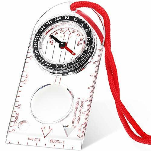 Navigation Compass Orienteering Compass Boy Scout Compass Hiking Compass with Adjustable Declination for Expedition Map Reading, Navigation, Orienteering and Survival (11.5 x 5.5 cm) 0