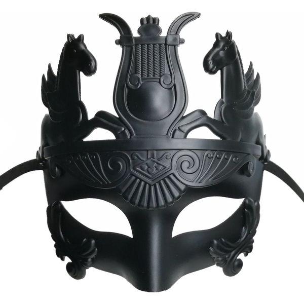 Black Butterfly Women Mask & Greek Warrior Men Mask Venetian Masquerade Couple Masks, For Mardi Gras/Party/Ball Prom 3