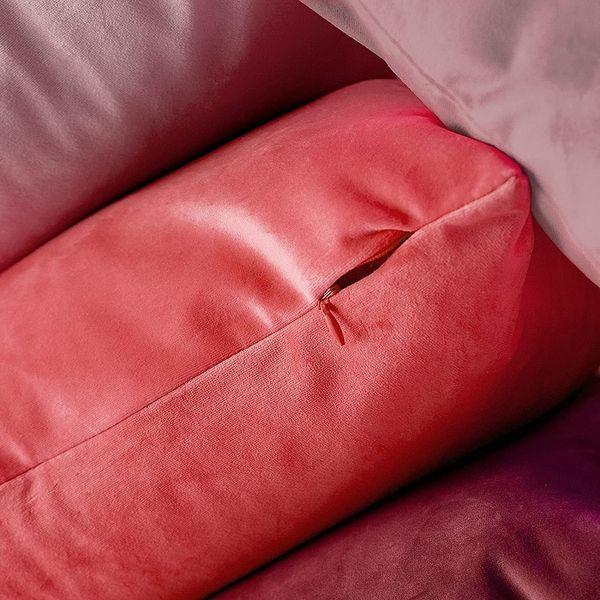 Tayis Cushion Covers 45 x 45 cm Set of 4 Decorative Throw Pillow Cases Velvet Soft Square Throw Pillow Covers with Invisible Zipper for Sofa Couch Living Room Bedroom 18x18 Inch Gradient - Rose Pink 3
