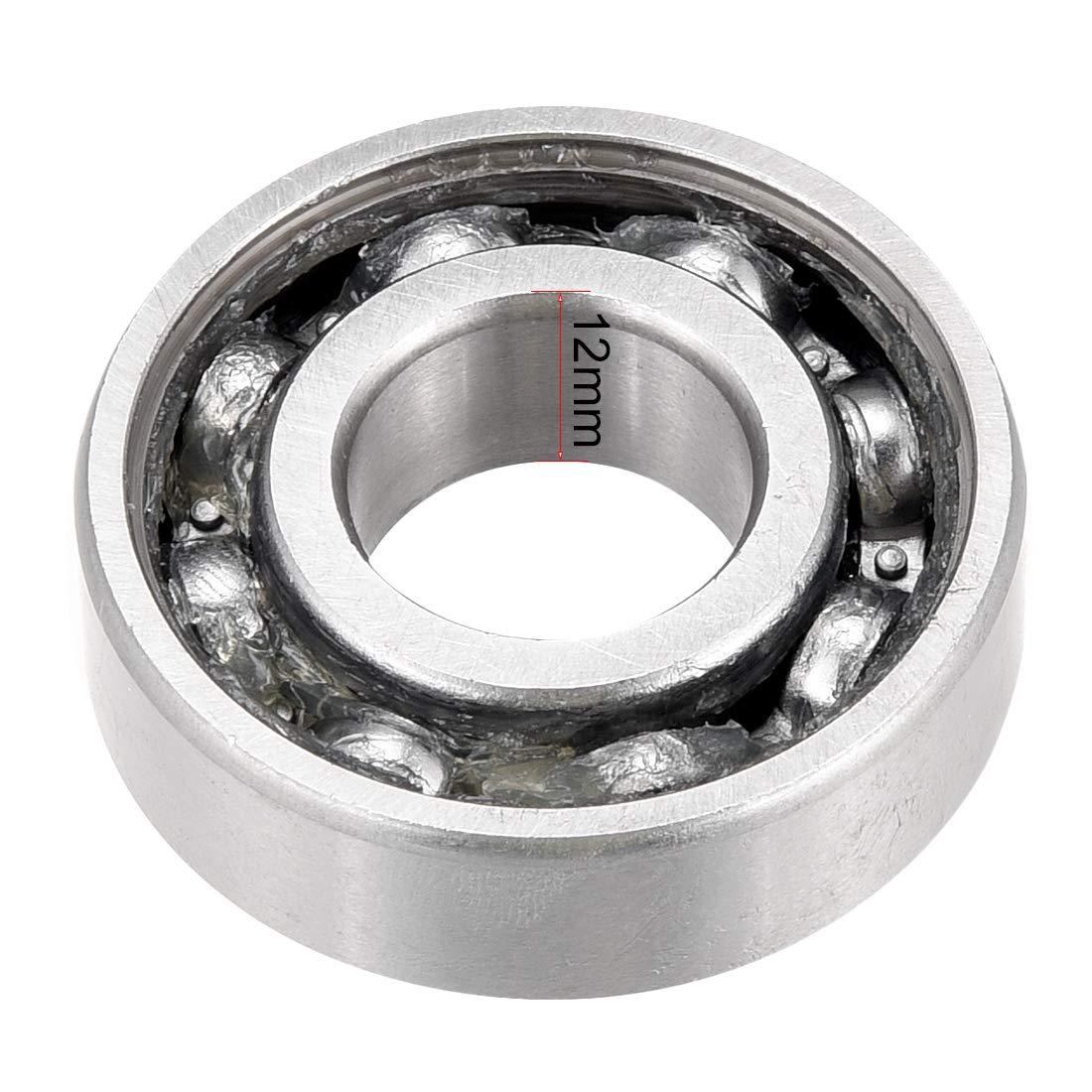 sourcing map 6203Z Deep Groove Ball Bearing Single Shield 60203, 17mm x 40mm x 12mm Chrome Steel Bearings (Pack of 10) 2