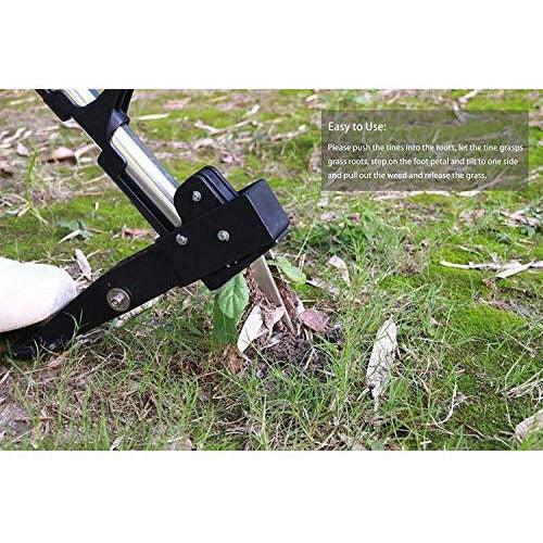 ORIENTOOLS Weeder Tool Weed Puller with Stainless 4 Claws and Foot Pedal, Dandelions Root Remover, Stand Up Lawn Garden Tool (Whole Length:103cm) 2