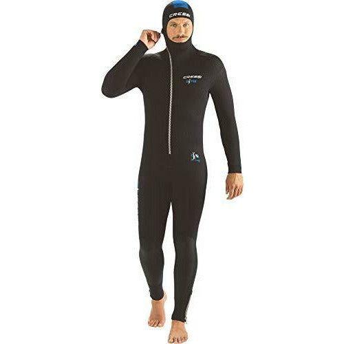 Cressi Men's Diver Man All In One Premium Neoprene Diving Suit, Black/Blue 7 mm, Large/Size 4 0
