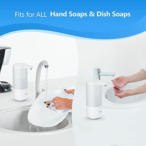 SVAVO Automatic Soap Dispenser, Touchless Hand Soap Dispenser Sensor Hand Sanitizer Pump for Bathroom Kitchen, 2 Levels Volume Control, 8.8oz, White 3