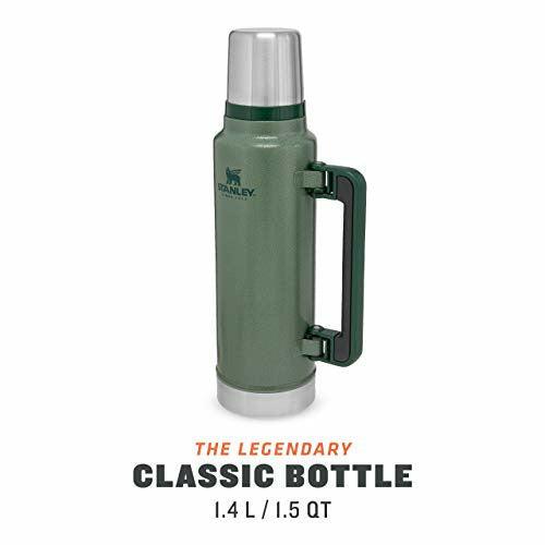 Stanley Classic Legendary Bottle 1L / 1.1QT Hammertone Green Ã¢â¬â BPA FREE Stainless Steel Thermos | Keeps Cold or Hot for 24 Hours | Leakproof Lid Doubles as Cup | Dishwasher Safe 3