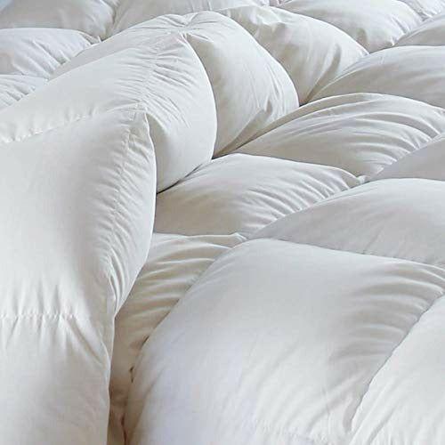 Amazon Brand - Umi White Goose Feather and Down Duvet with 100% Cotton Down Proof Fabric (10.5 Tog, Double) 1