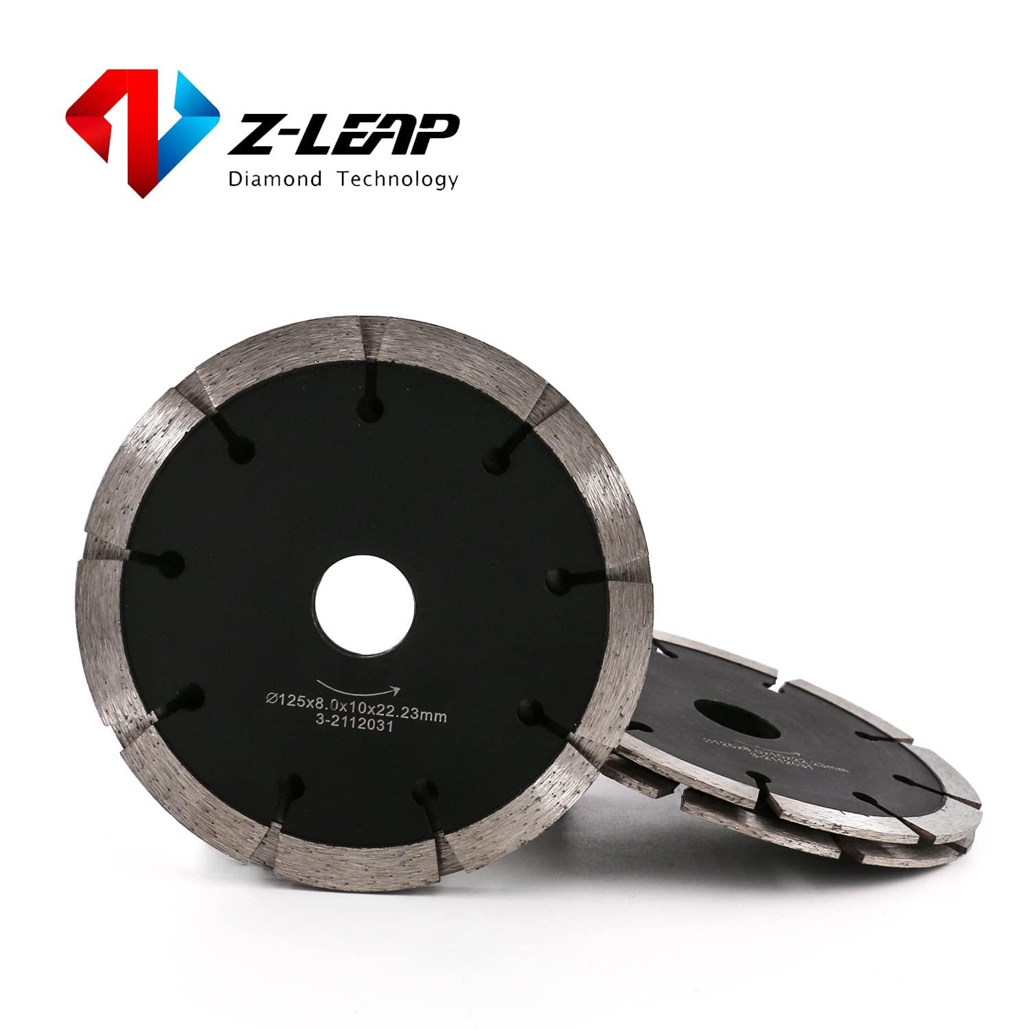 Z-LEAP 5-Inch Dual Sandwich Tuck Point Diamond Blade for Angle Grinder Concrete Floor Brick Granite Marble 1