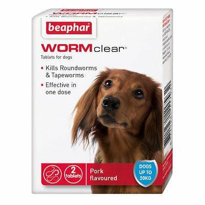 SIPW Vet Strength WORMclear Dog Puppy Worming Wormer Tablets kills Roundworm Tapeworm (2 Tablets) 0