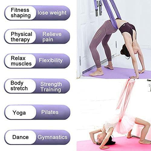 Tacohan Yoga Fitness Stretching Strap Adjustable Leg Stretcher Back Bend Assist Trainer Home Gym Equipment for Fitness Shaping, Weight Loss, Pain Removal, Yoga, Pilates, Ballet, Dance, Gymnastics 3