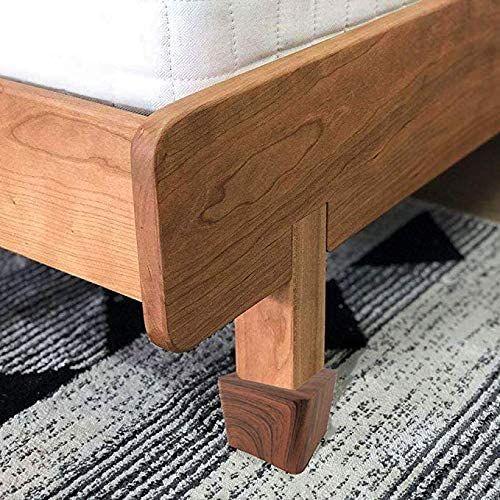 uyoyous 4 Pack Heavy Duty Bed Risers 3 Inch Square Furniture Risers Wood Support Up to 2200lbs Elephant Feet for Lift Couch Bed Sofa Chair Table 3
