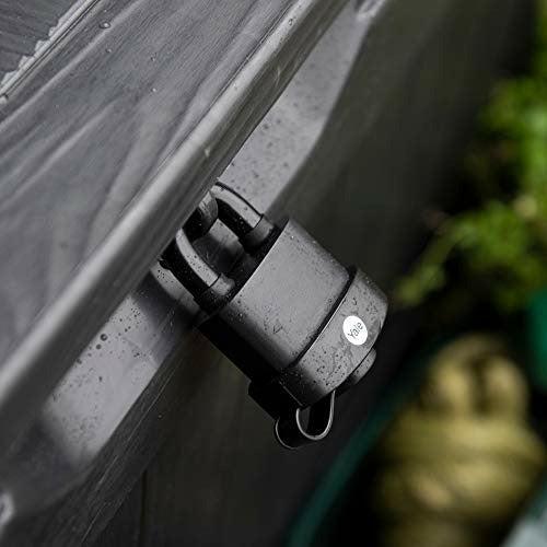 Yale Y220B/51/118/3 - 3 Pack of Black Weatherproof Padlocks with Protective Cover (51 mm) - Outdoor Hardened Steel Shackle Locks for Shed, Gate, Chain - Keyed Alike - High Security - Multipack 4