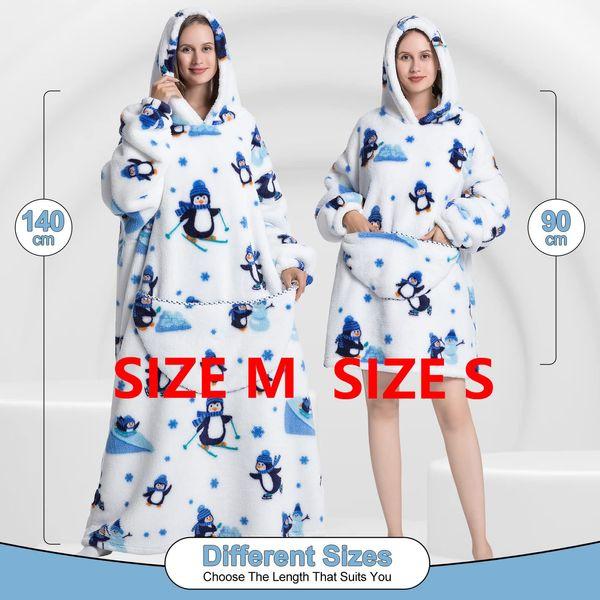 JULGIRL Oversized Blanket Hoodies for Women - Extra Long Wearable Blanket Hoodie, Super Warm Cozy Giant Hoodie Blanket Women, Thick Comfy Hooded Blanket with Sleeves and Big Pocket 4