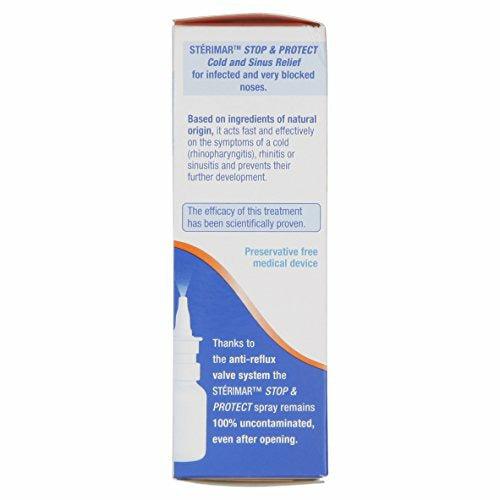 Sterimar Stop & Protect Cold and Sinus Relief- 100% Natural Sea Water Based Nasal Spray with Added Copper and Eucalyptus - 20 ml Can 2
