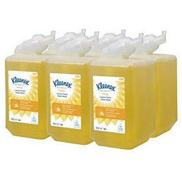 Kleenex Botanics Energy Luxury Foam Hand Wash 6385 - Scented Foaming Hand Soap - 6 x 1 Litre Yellow Hand Wash Refills (6 Litre Total) 1