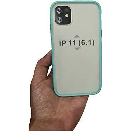 CP&A iPhone 11 Pro case shockproof, semitransparent protective phone case, hard cover, iPhone 11 Pro bumper case with coloured buttons, scratch-proof case for iPhone 11, 6.1inch (15.5cm) (Sky Blue) 2