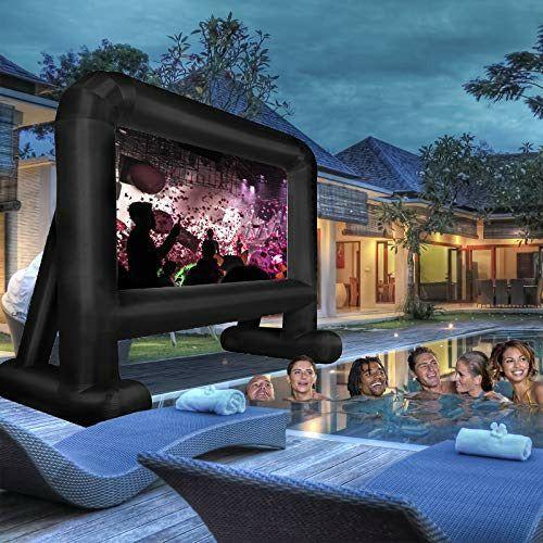 Inflatable Mega Movie Screen Projector Screen Film Screen for Indoor Outdoor Party Backyard Cinema Travel Black Projection 16 Feet Diagonal 3