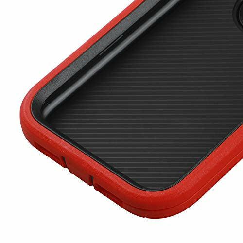 smartelf Compatible with iPhone X/Xs/10 Case Heavy Duty Shockproof Drop Proof Protective Cover Hard Shell for Apple iPhone Xs 5.8 inch-Red/Black 4