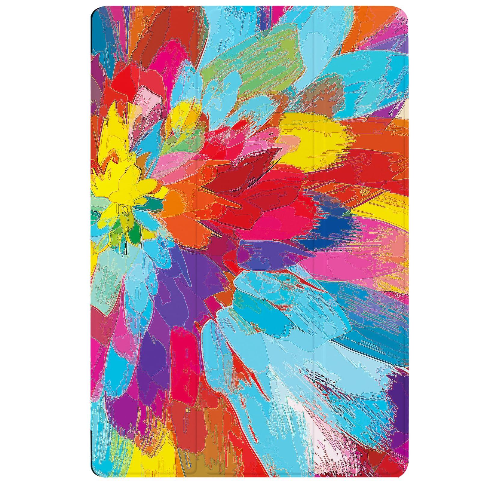 Berkin Arts Samsung Galaxy Compatible with Tab A 8.4 inch Case Model SM-T307 Tri-Fold Stand Cover Cloisonnism Vibrant Expressive Colorful Energetic Brush