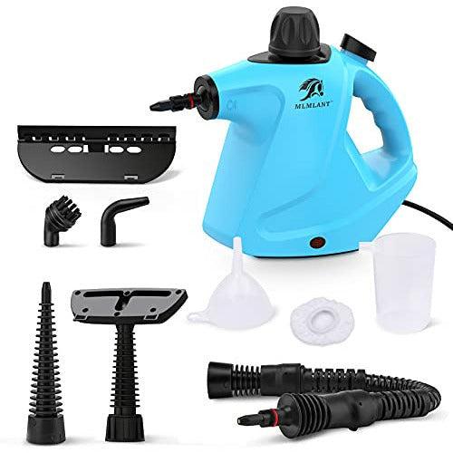 MLMLANT 450ml Multi Purpose Handheld Portable Home Steam Cleaner,Mini Hand Held Steamer Grout,9 Pcs Accessory,For the Car,Window,Shower,Oven,Carpets,Curtains,Upholstery,Furniture,Bathroom,Tile,Floor 0