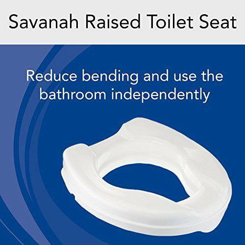 Homecraft Savanah Raised Toilet Seat, 5 1/4" High Elevated Toilet Seat Locks Onto Toilets, Portable Assistance Commode Seat with Sturdy Brackets, Medical Aid for Elderly, Disabled, Limited Mobility 4