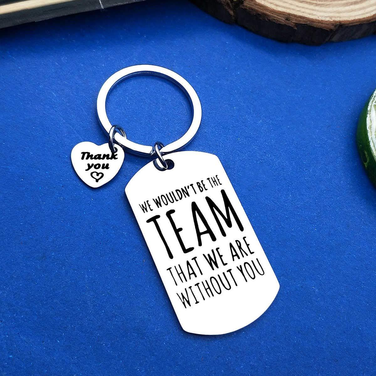 24Pcs Team Leader Keyring Appreciation Gifts for Boss Coach Thank You Gifts for Coworker Manager Team Mom Thank You Keychain for Team Coach Soccer Baseball Swimming Coach Sport Leader Going Away Gift 3