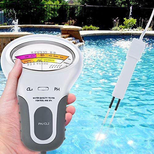 Guer Portable 2 in 1 PH Tester and Chlorine Tester Handheld Digital Water Quality Analysis Monitor for Swimming Pool - High Accuracy - Quick and Accurate 2