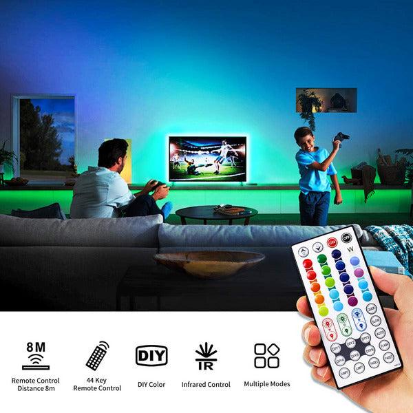 MYPLUS LED Strips Lights 24.5M, RGB Lights Strip with 44-Key Remote Colour Changing, Safety 24V Power Supply SMD 5050 Mood Light for Decoration Room,Kitchen,Home,Bar and Party 1