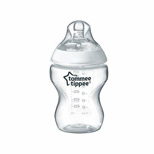 Tommee Tippee Closer to NatureÂ® Baby Bottles, Breast-Like Teat with Anti-Colic Valve, 260ml, Clear 0