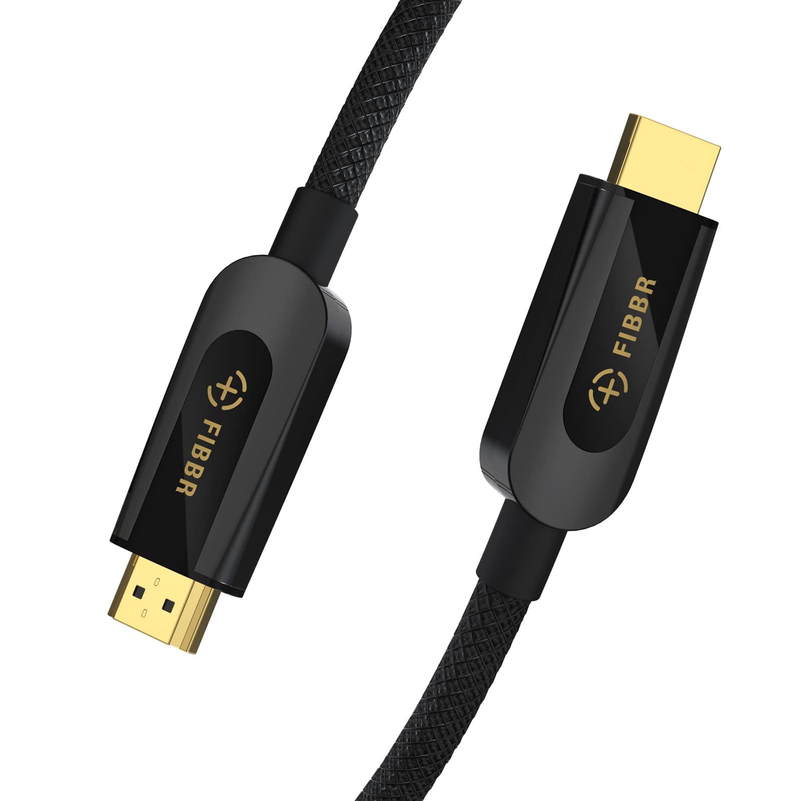 FIBBR 8K HDMI 2.1 Certified Cable, 8K@60Hz 4K@120Hz 48Gbps Ultra High-Speed HDMI Cable, UHD eARC Dolby Vision HDR10+ HDCP Compatible with HDTV Laptop Xbox PS Switch Monitor Blu-ray Soundbar DVD(2m)