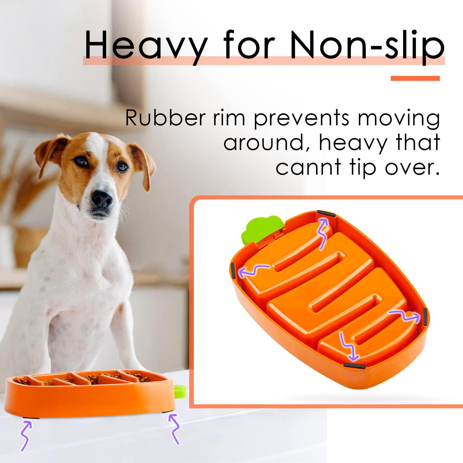 SUPER DESIGN Gobble-Stop Slow Feeder Dog Bowl Slow Eating Anti-Gulp BPA Free Melamine Bowl Fun Interactive Pet Bowl for Dogs Cats Puppies 3
