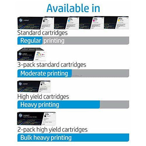 HP CF380X 312X High Yield Original LaserJet Toner Cartridge, Black, Single Pack 1