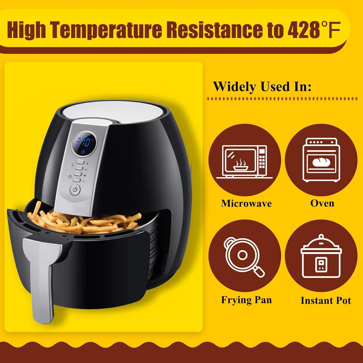 DJEIZME Air Fryer Liners,Air Fryer Paper Liners,Air Fryer Accessories,Oil Proof,Waterproof,Suitable for Air Fryer Steamer,Microwave Oven, 50PCS 2