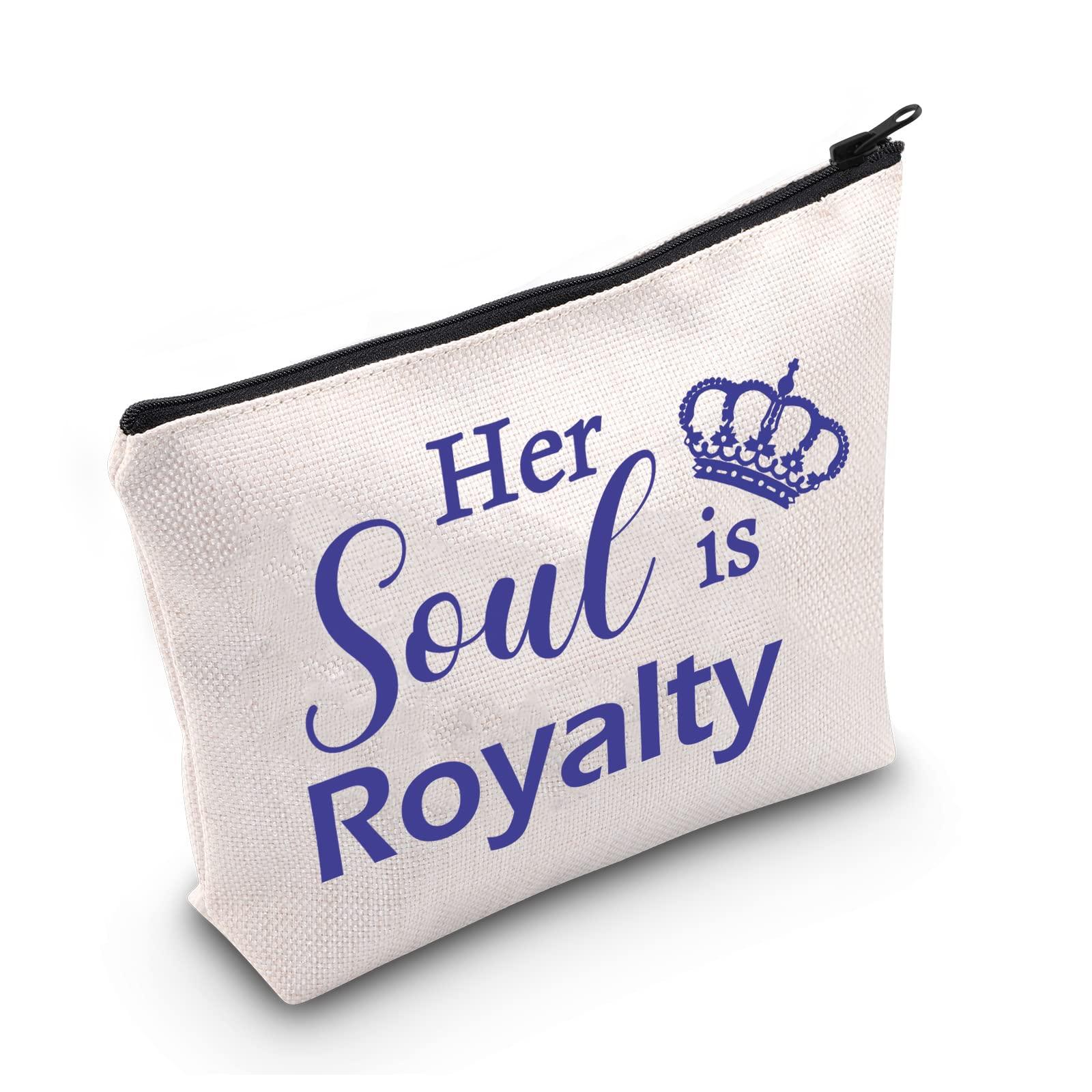 LEVLO Royal Queen Group Gifts Her Soul is Royalty Makeup Bag Women Girls Power Travel Bruches Zipper Pouch, Her Soul is Royalty
