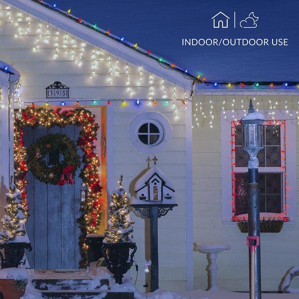 The Christmas Workshop Warm White Icicle LED Christmas Lights/Mains Powered with 8 Functions/Indoor or Outdoor Fairy Lights for Home, Weddings and Gardens (960) 1