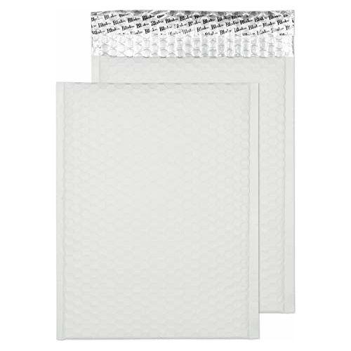 Blake Purely Packaging C4 324 x 230 mm Matt Metallic Padded Bubble Envelopes Peel & Seal (MTW324) Ice White - Pack of 100 0